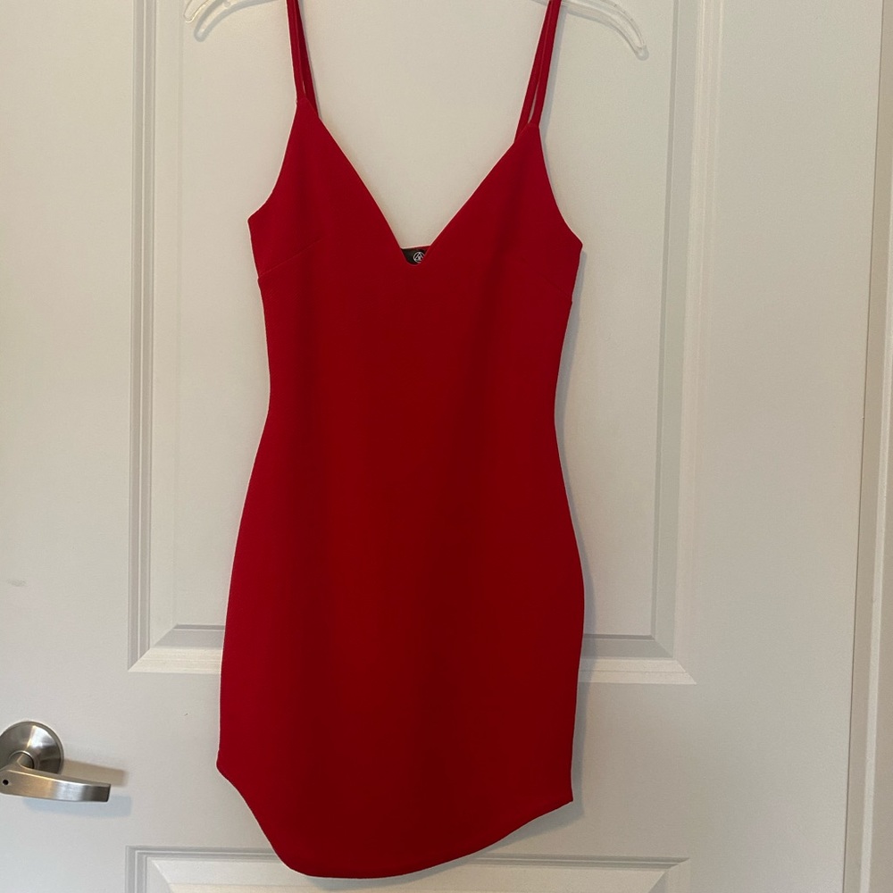 MISSGUIDED Red Mini Dress - Size 2
